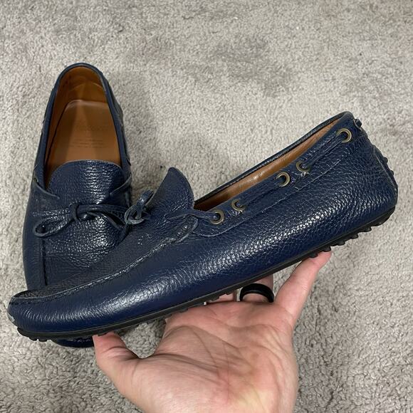 Velasca Milano Scovinatt Navy Tumbled Calf Leather Driving Moccasins Men’s 41 main image 7